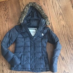 Abercrombie girls winter jacket w/faux collar